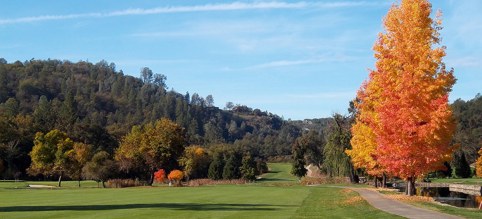 golf course in fall
