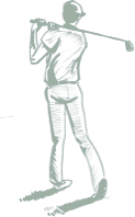 sketch of golfer